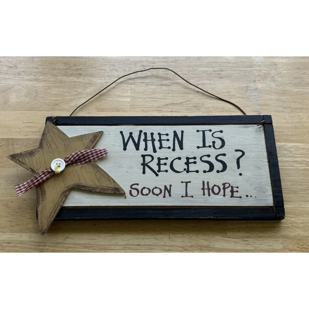 Classroom Hanging Sign Decor Rustic Primitive